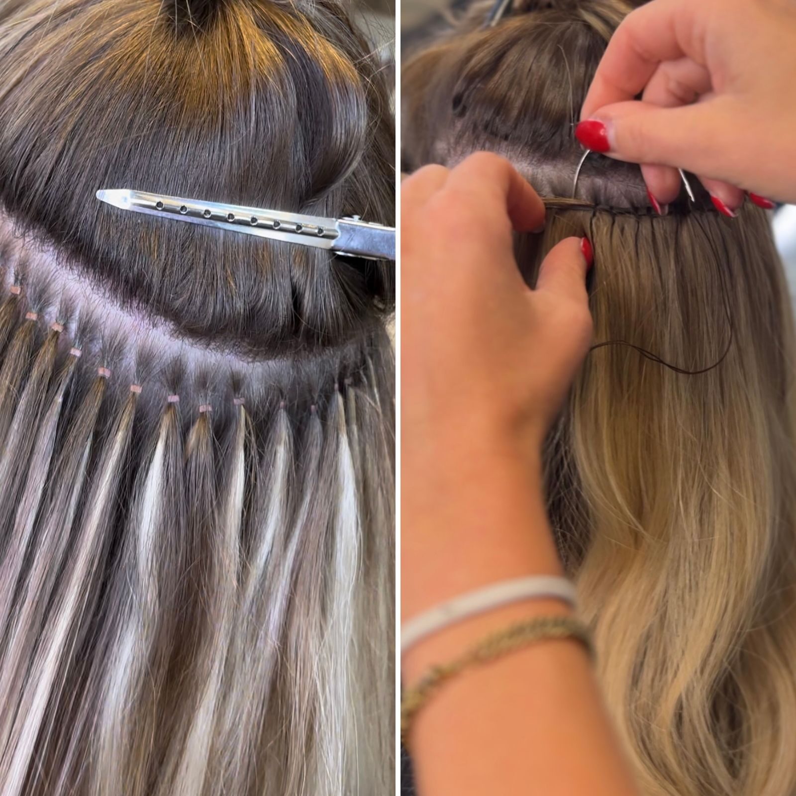 extensions plaatsen extensions plaatsen wefts en Nano ring extensions